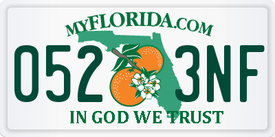 FL license plate 0523NF