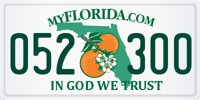 FL license plate 0523OO