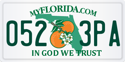 FL license plate 0523PA