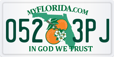 FL license plate 0523PJ