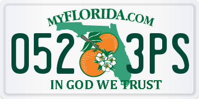 FL license plate 0523PS