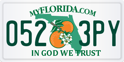 FL license plate 0523PY