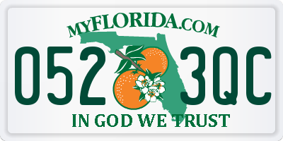 FL license plate 0523QC