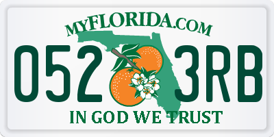 FL license plate 0523RB