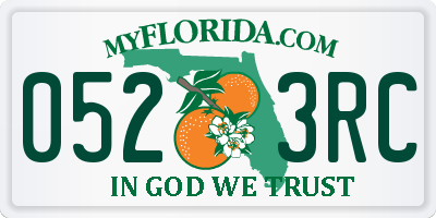 FL license plate 0523RC