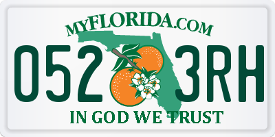 FL license plate 0523RH