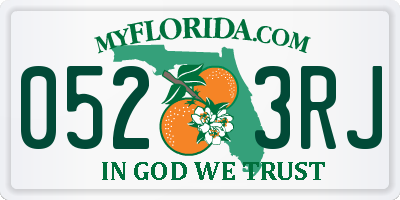 FL license plate 0523RJ