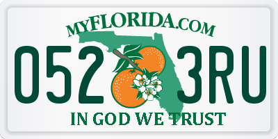 FL license plate 0523RU