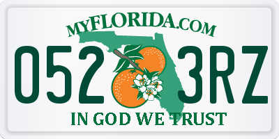 FL license plate 0523RZ
