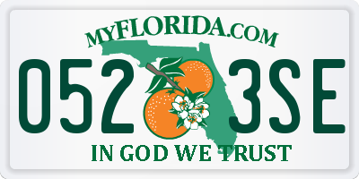 FL license plate 0523SE