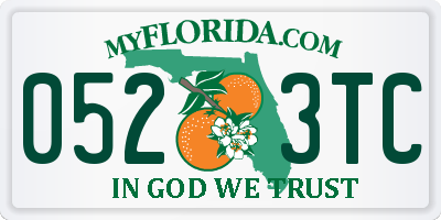 FL license plate 0523TC