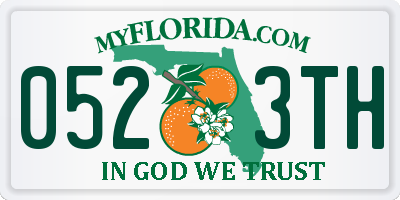 FL license plate 0523TH