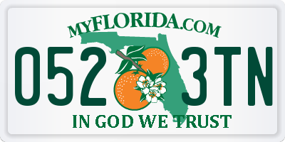 FL license plate 0523TN
