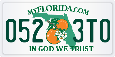 FL license plate 0523TO