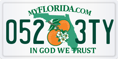 FL license plate 0523TY