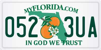 FL license plate 0523UA