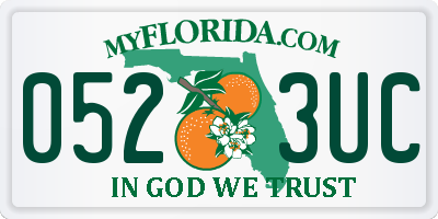 FL license plate 0523UC