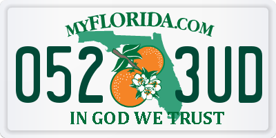 FL license plate 0523UD