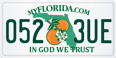 FL license plate 0523UE