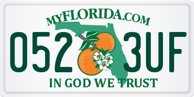 FL license plate 0523UF
