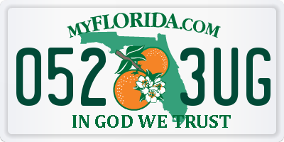 FL license plate 0523UG