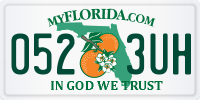 FL license plate 0523UH