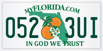 FL license plate 0523UI