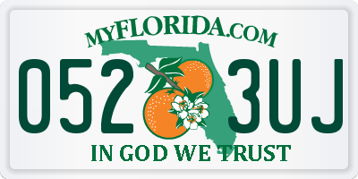 FL license plate 0523UJ