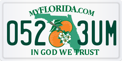 FL license plate 0523UM