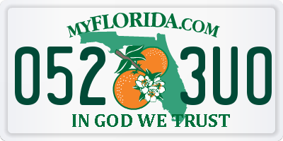 FL license plate 0523UO