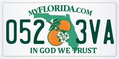 FL license plate 0523VA