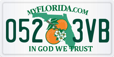 FL license plate 0523VB