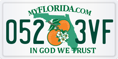 FL license plate 0523VF