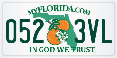 FL license plate 0523VL