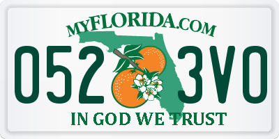 FL license plate 0523VO