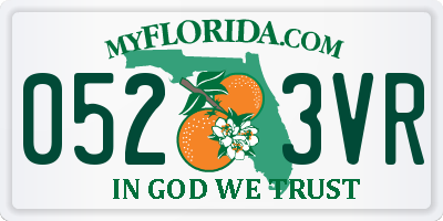 FL license plate 0523VR