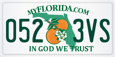 FL license plate 0523VS