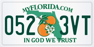 FL license plate 0523VT