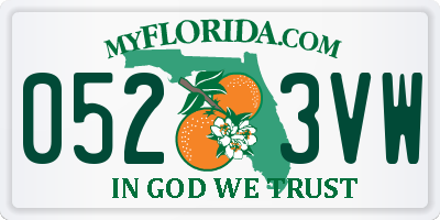 FL license plate 0523VW