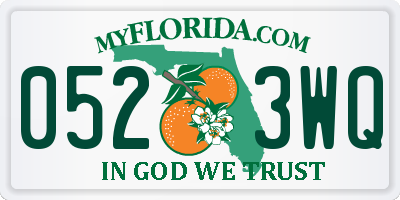 FL license plate 0523WQ