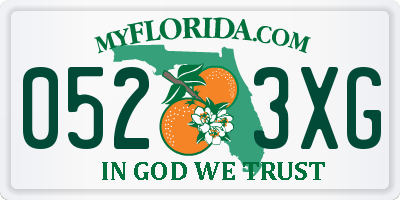 FL license plate 0523XG