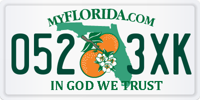 FL license plate 0523XK