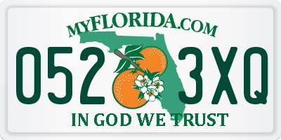 FL license plate 0523XQ