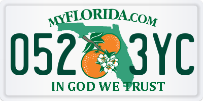 FL license plate 0523YC