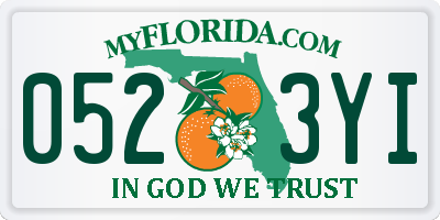 FL license plate 0523YI