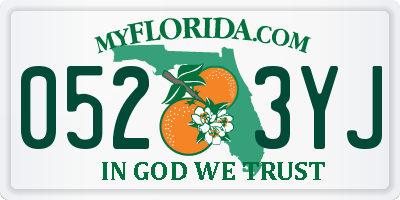 FL license plate 0523YJ