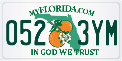 FL license plate 0523YM