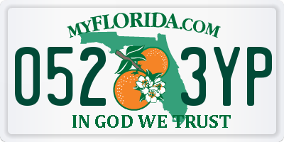 FL license plate 0523YP