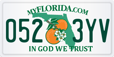 FL license plate 0523YV