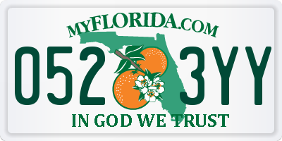 FL license plate 0523YY